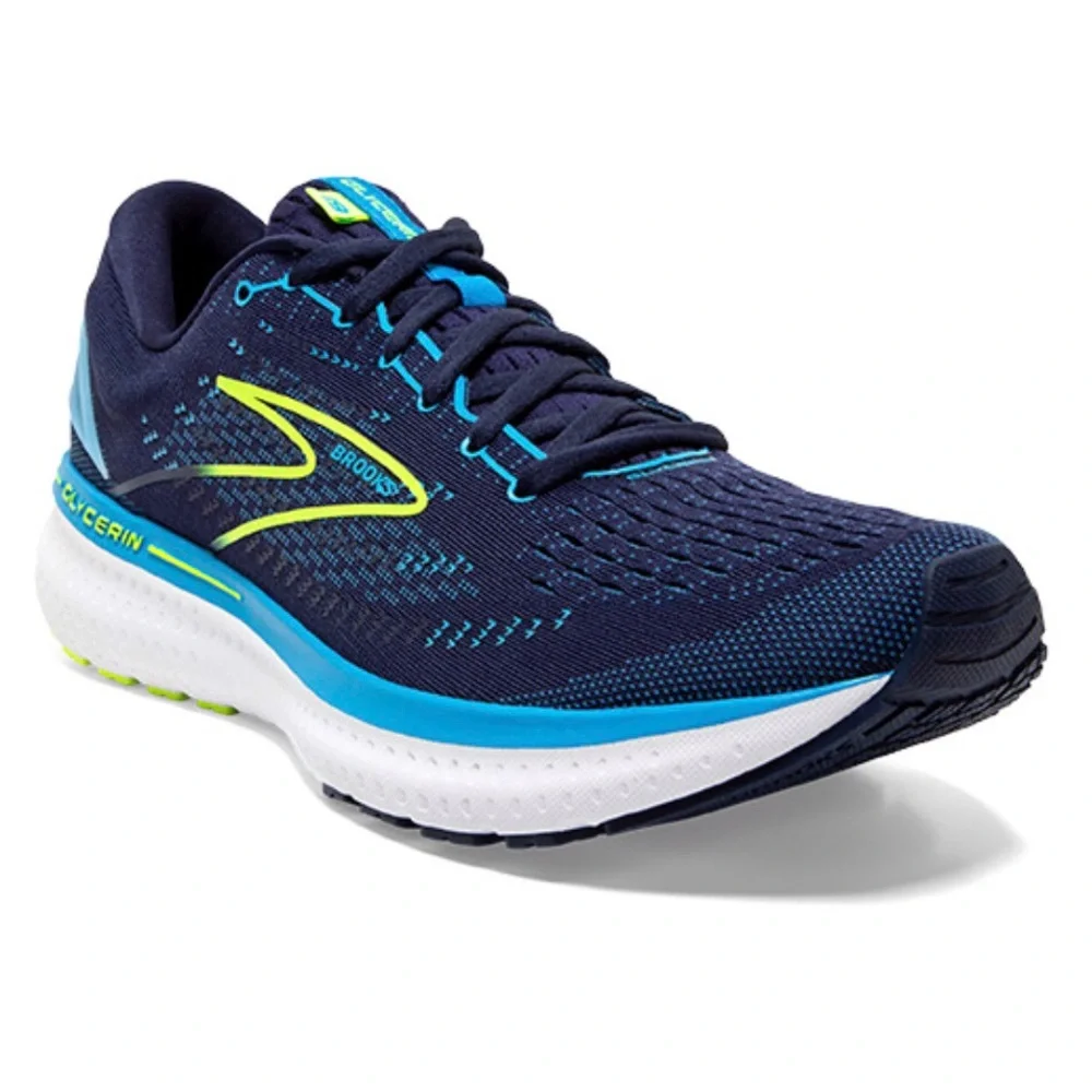 Brooks Glycerin 19 Blue and Yellow Running Shoes Men’s Size 11.5